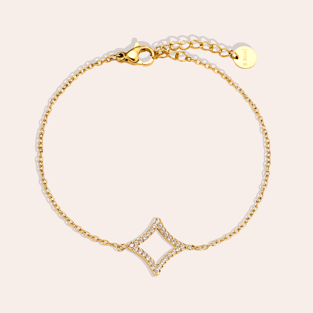 Stainless steel bracelet 17cm Diamond Rhombus