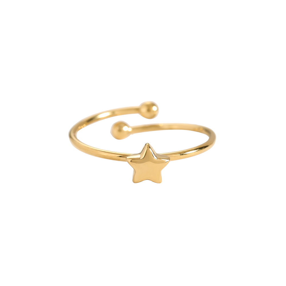 Simple Star stainless steel ring   