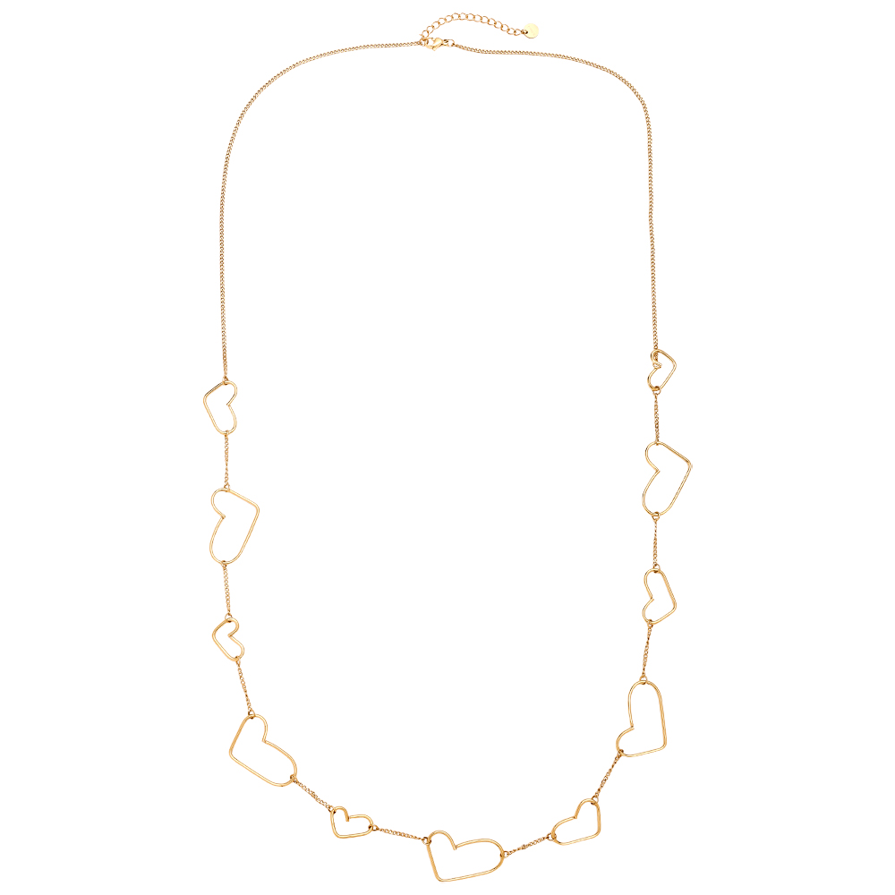 Stainless steel necklace 90cm Cool Hearts