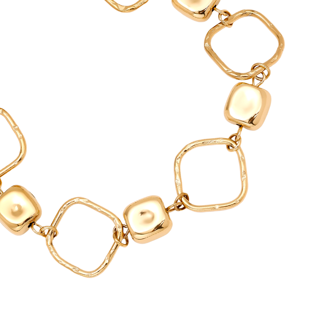 Stainless steel bracelet 17cm Cube Chain