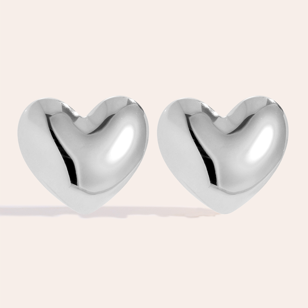 Stainless steel earrings 25mm Right Heart