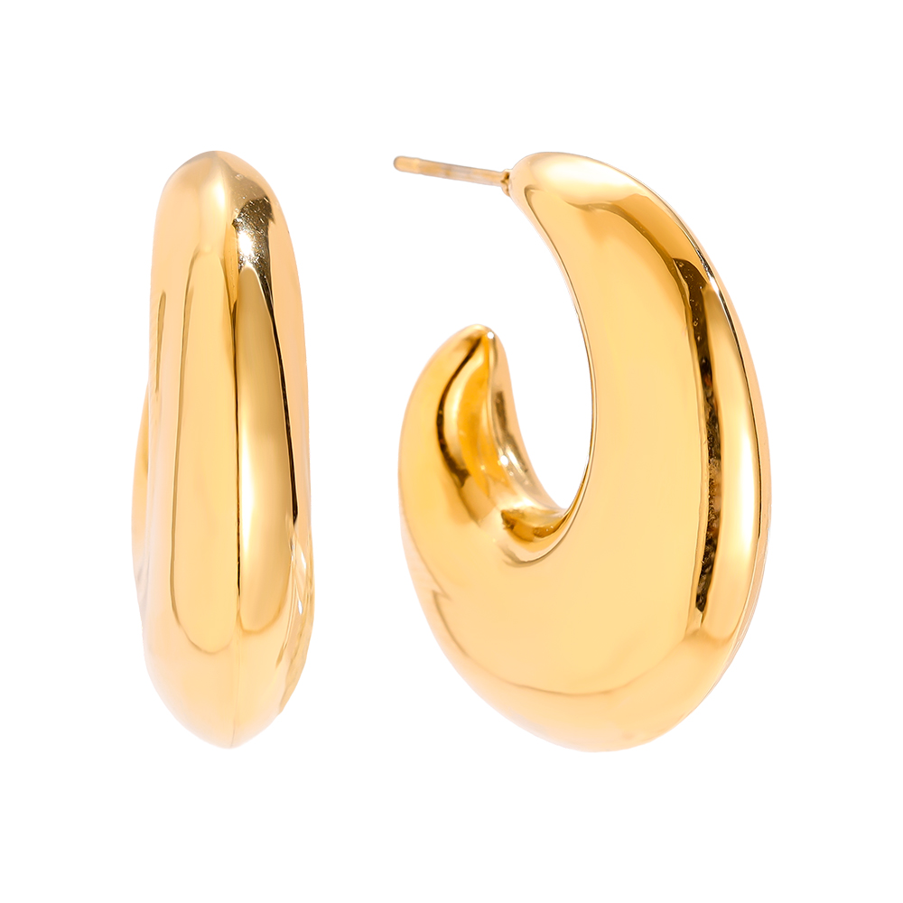 Stainless steel earrings 25mm Nice Egg Jack