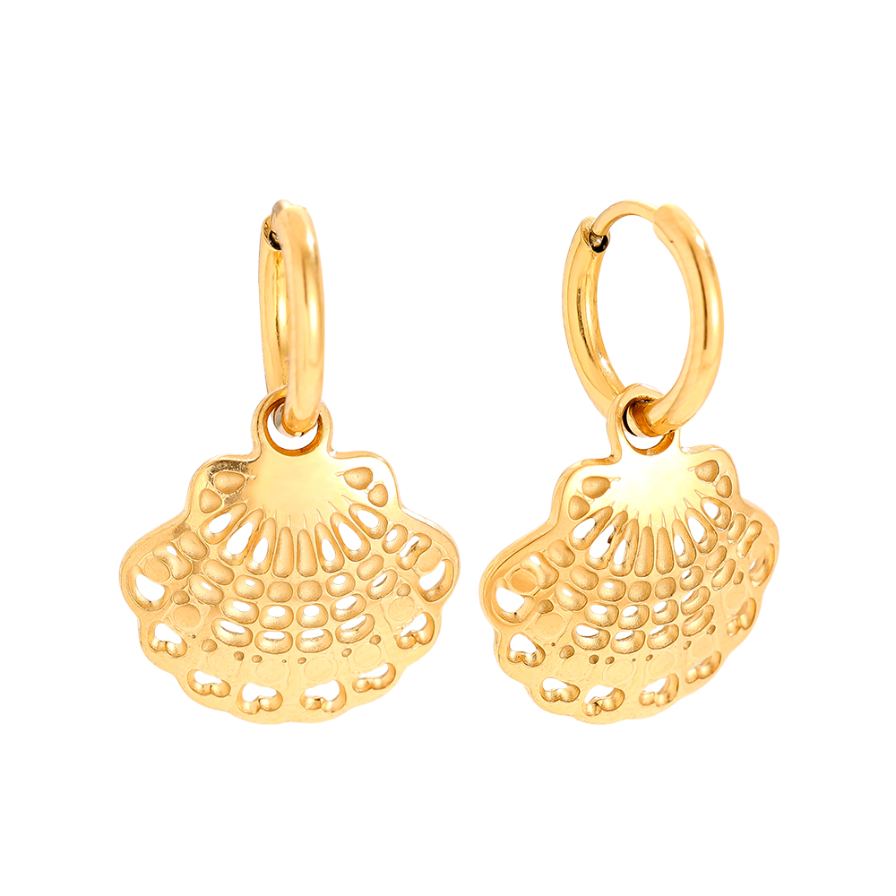 Stainless steel earrings 2.5cm Nice Shell