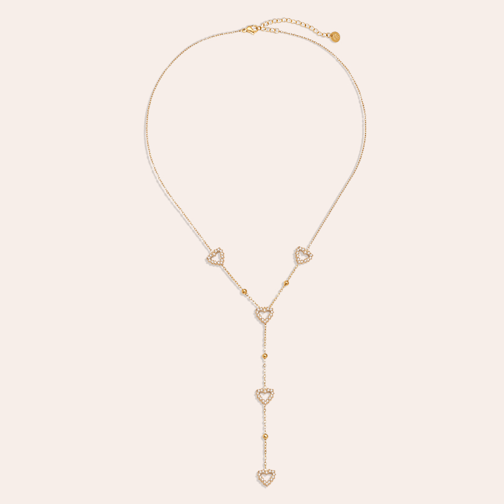 Stainless steel necklace 39cm Nice Diamond Heart
