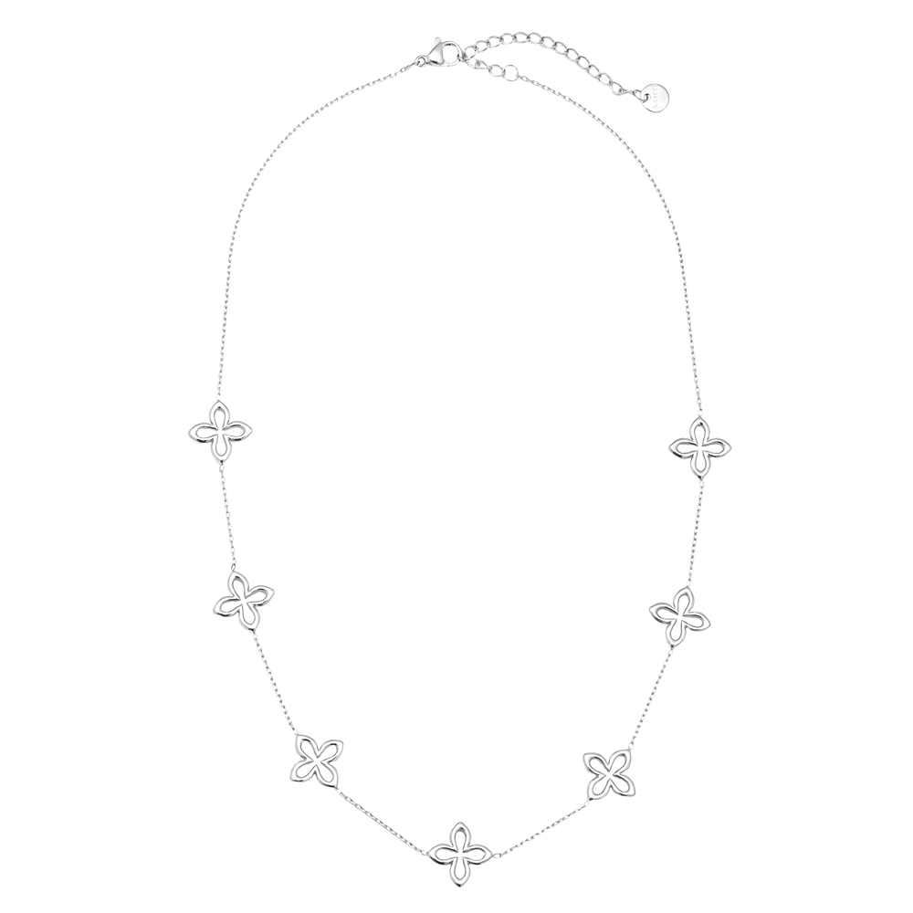 Stainless steel necklace 40cm Classic Lucky Flower