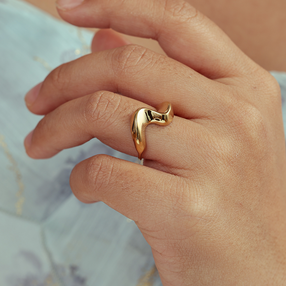 Stainless steel ring Adjustable relief waves