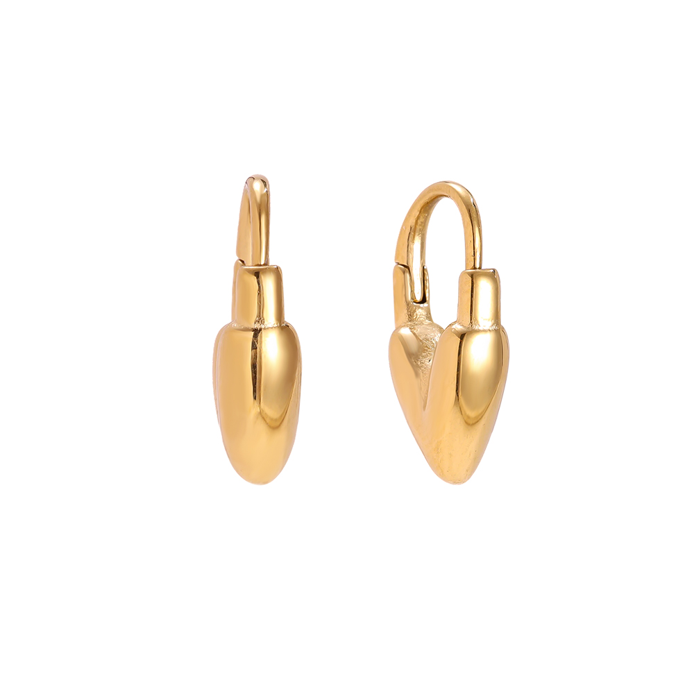 19mm Stainless Steel Earrings with a Heart