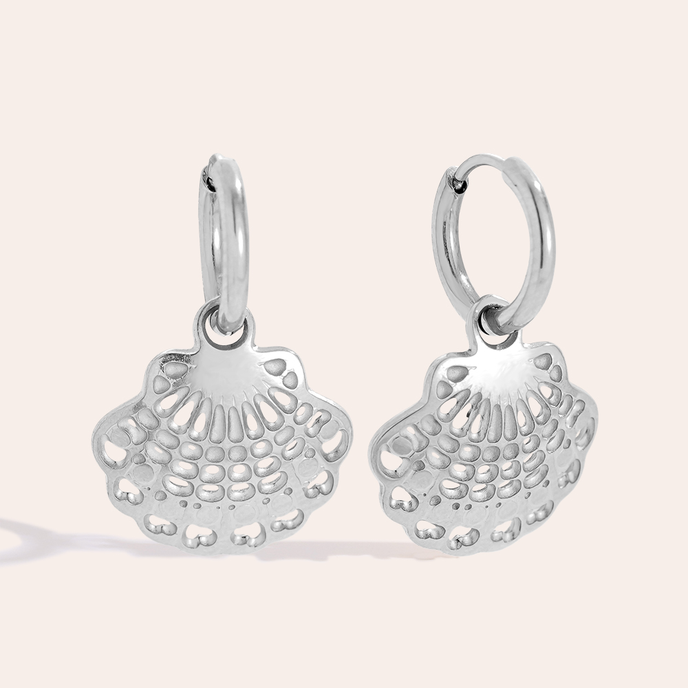 Stainless steel earrings 2.5cm Nice Shell