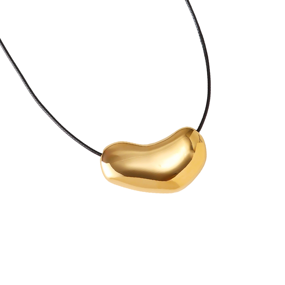 Stainless steel necklace 90cm Organically shaped