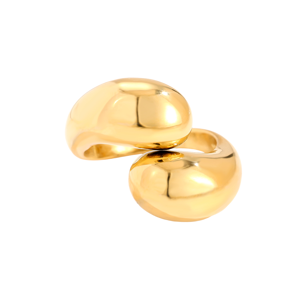 Stainless steel ring Two Drops