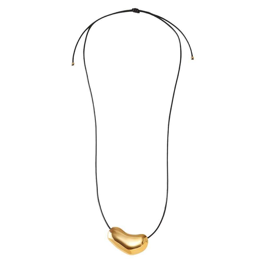 Stainless steel necklace 90cm Organically shaped