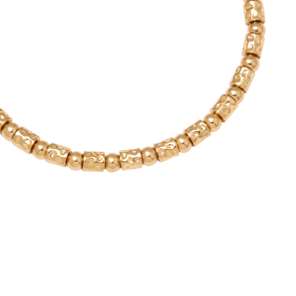 Stainless steel bracelet Elastic Tube And Beads