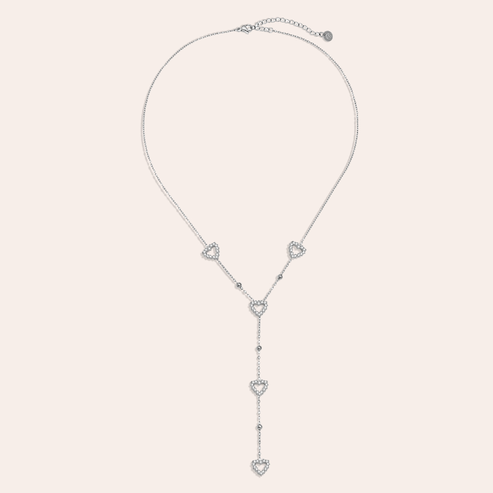 Stainless steel necklace 39cm Nice Diamond Heart