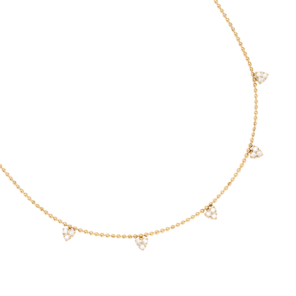 Stainless steel necklace 39cm Diamond Dots