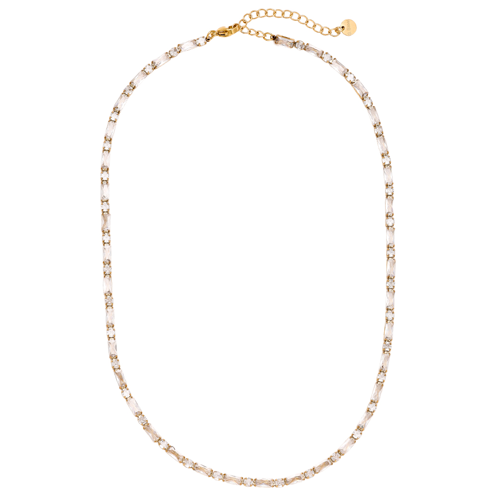 Stainless steel necklace 40cm Diamond Cube And Dot Chain