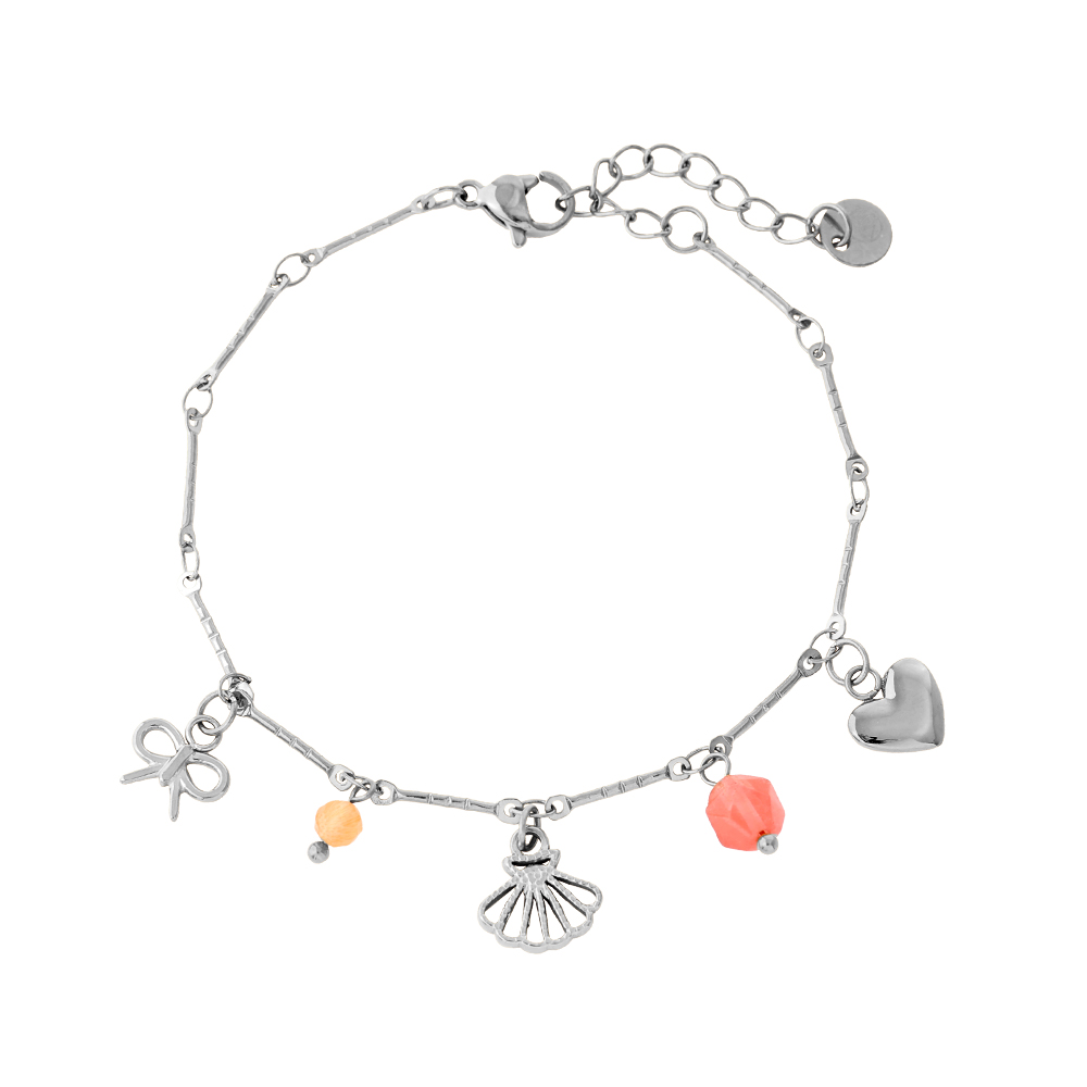 Stainless steel bracelet 17cm Many Sweet Charms