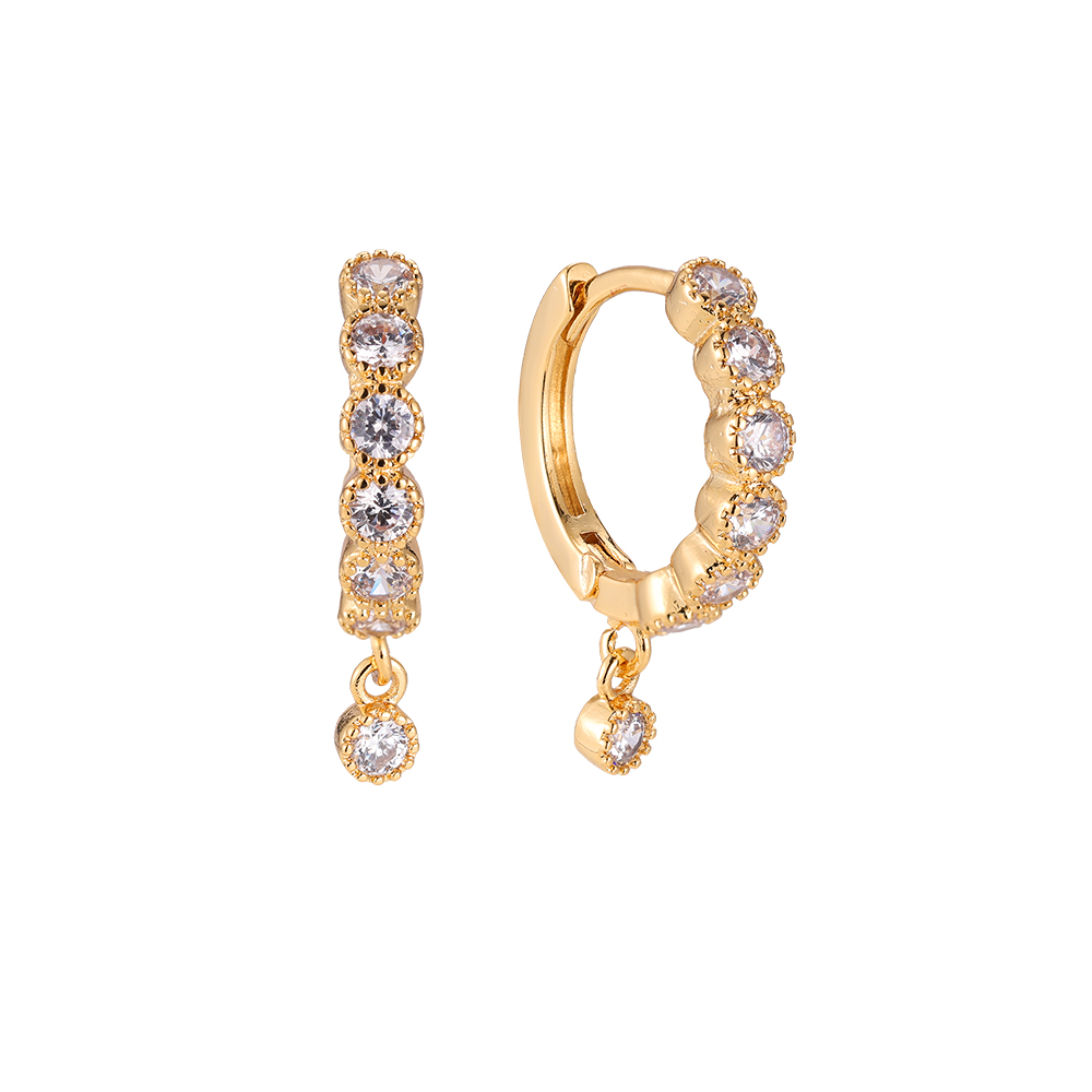 Gold-plated earrings Dame The Diamond