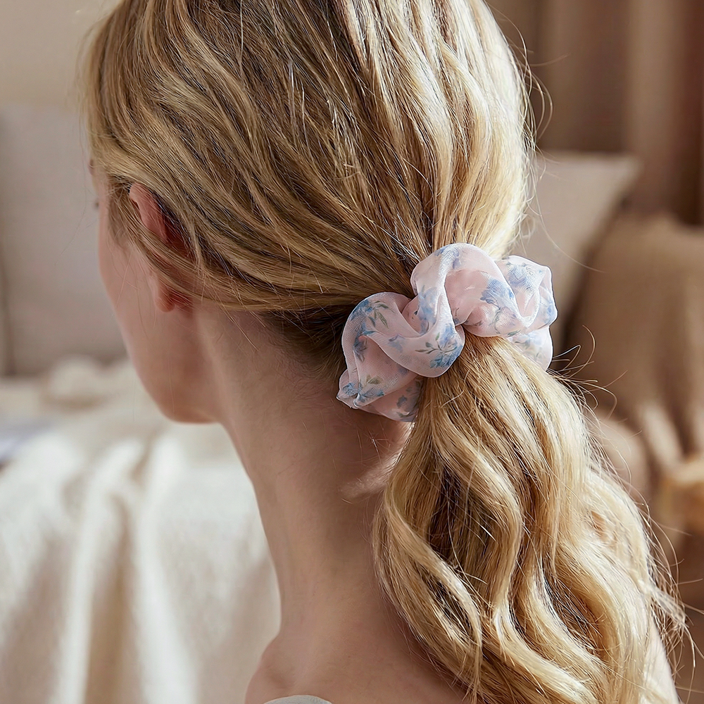 12*65mm flower scrunchie  