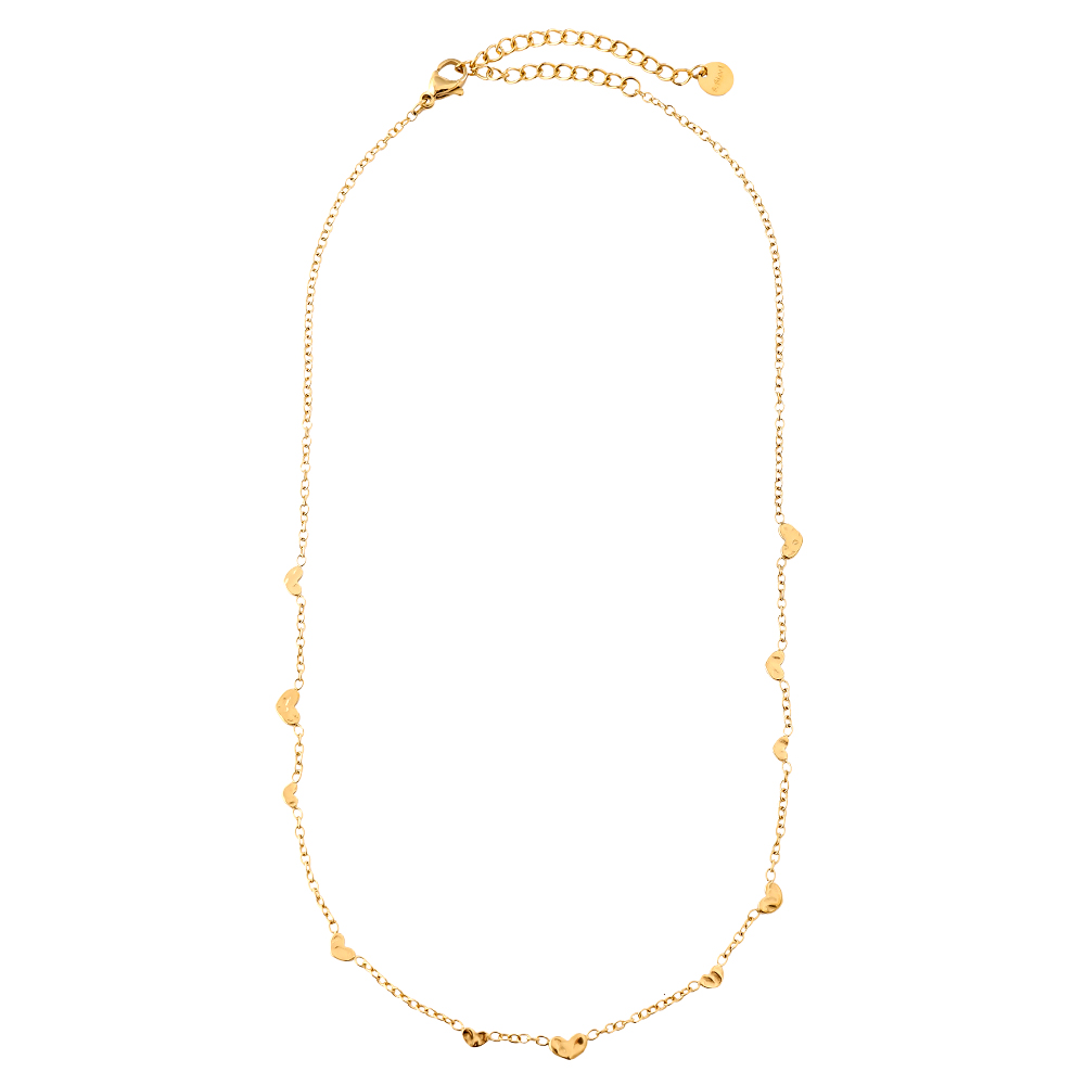 Stainless steel necklace 39cm Mini Hearts Chain