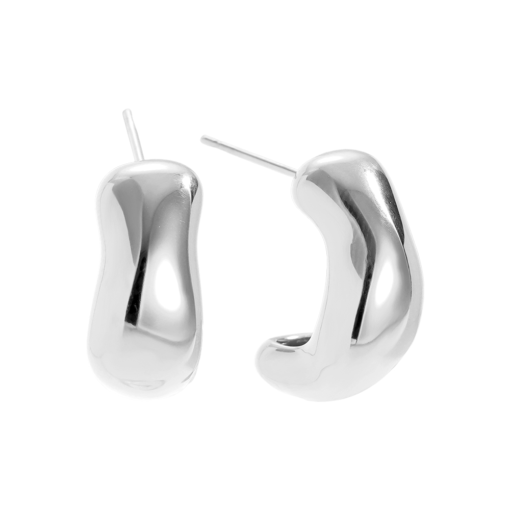 Stainless steel earrings 22*19mm thick hoop