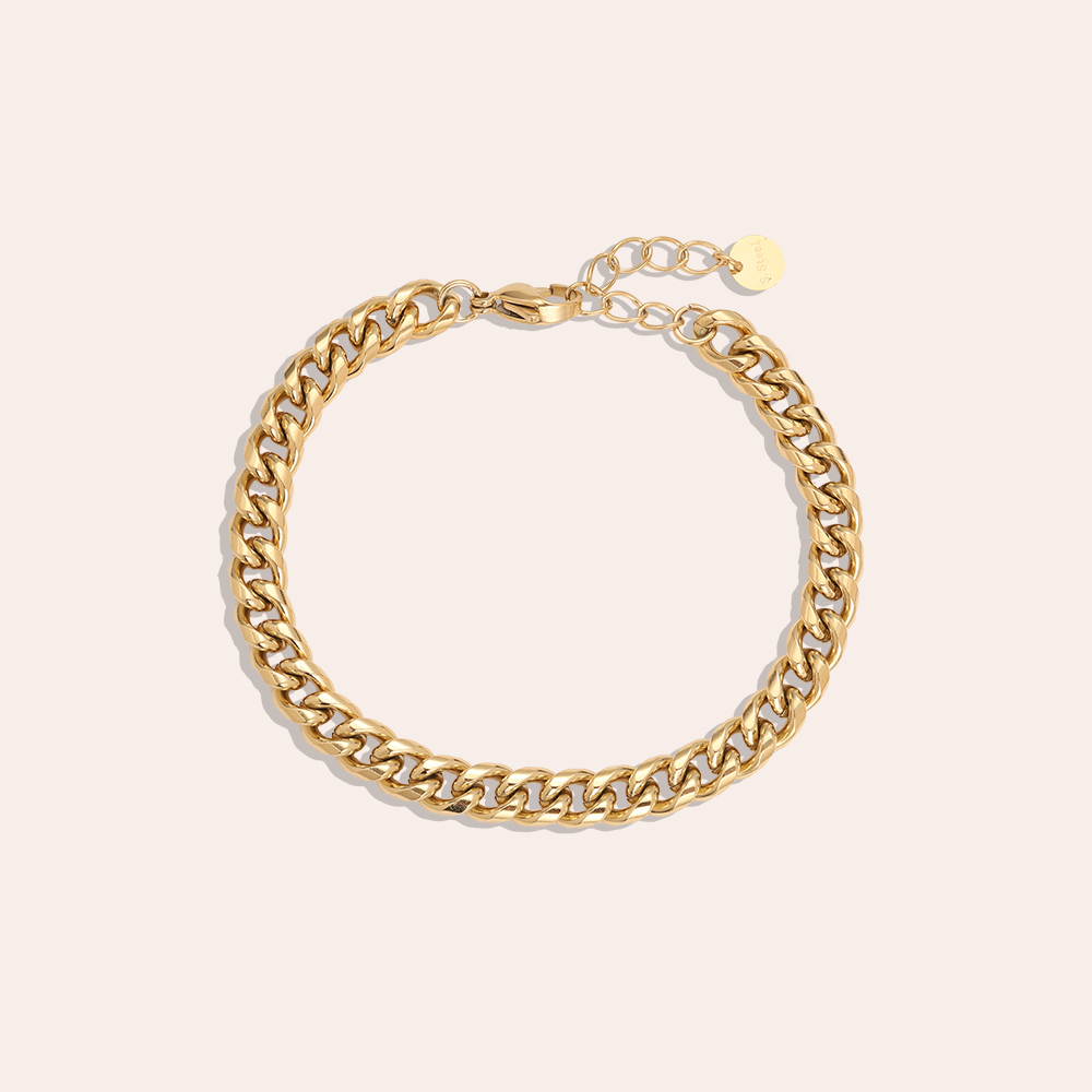 17cm thick chain style stainless steel bracelet      