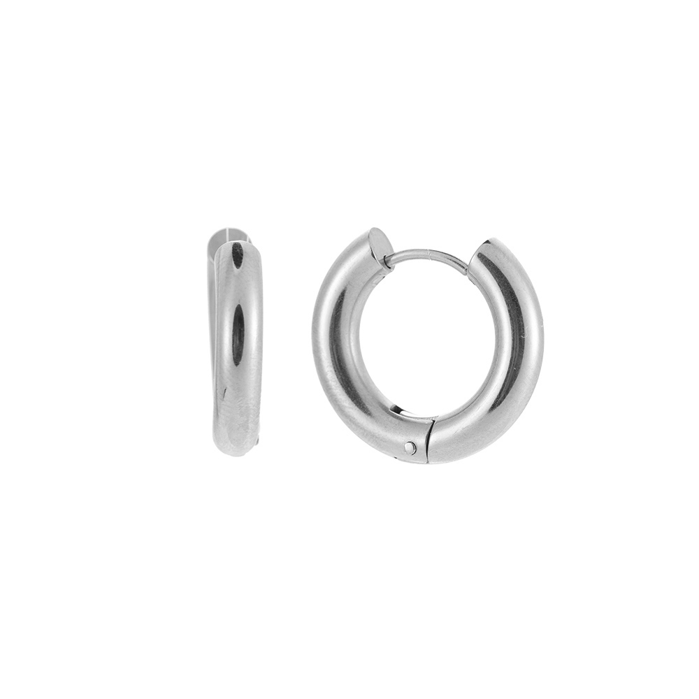 Stainless steel earrings 20mm Simple Hoop