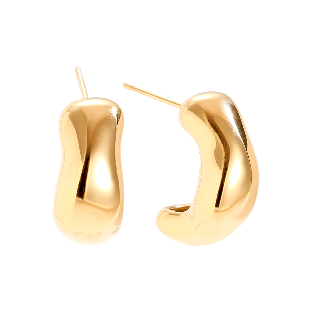 Stainless steel earrings 22*19mm thick hoop