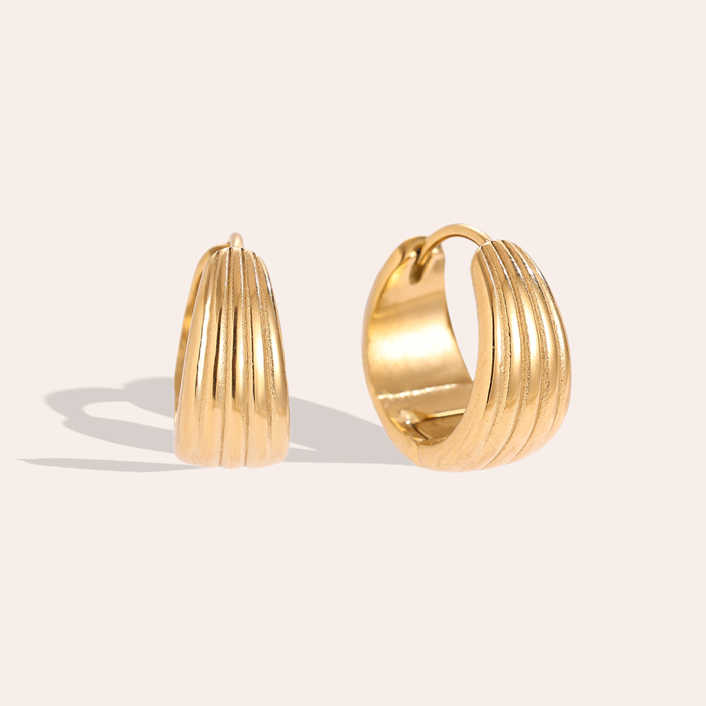 Stainless steel earrings 1.5cm Nice Line Hoop