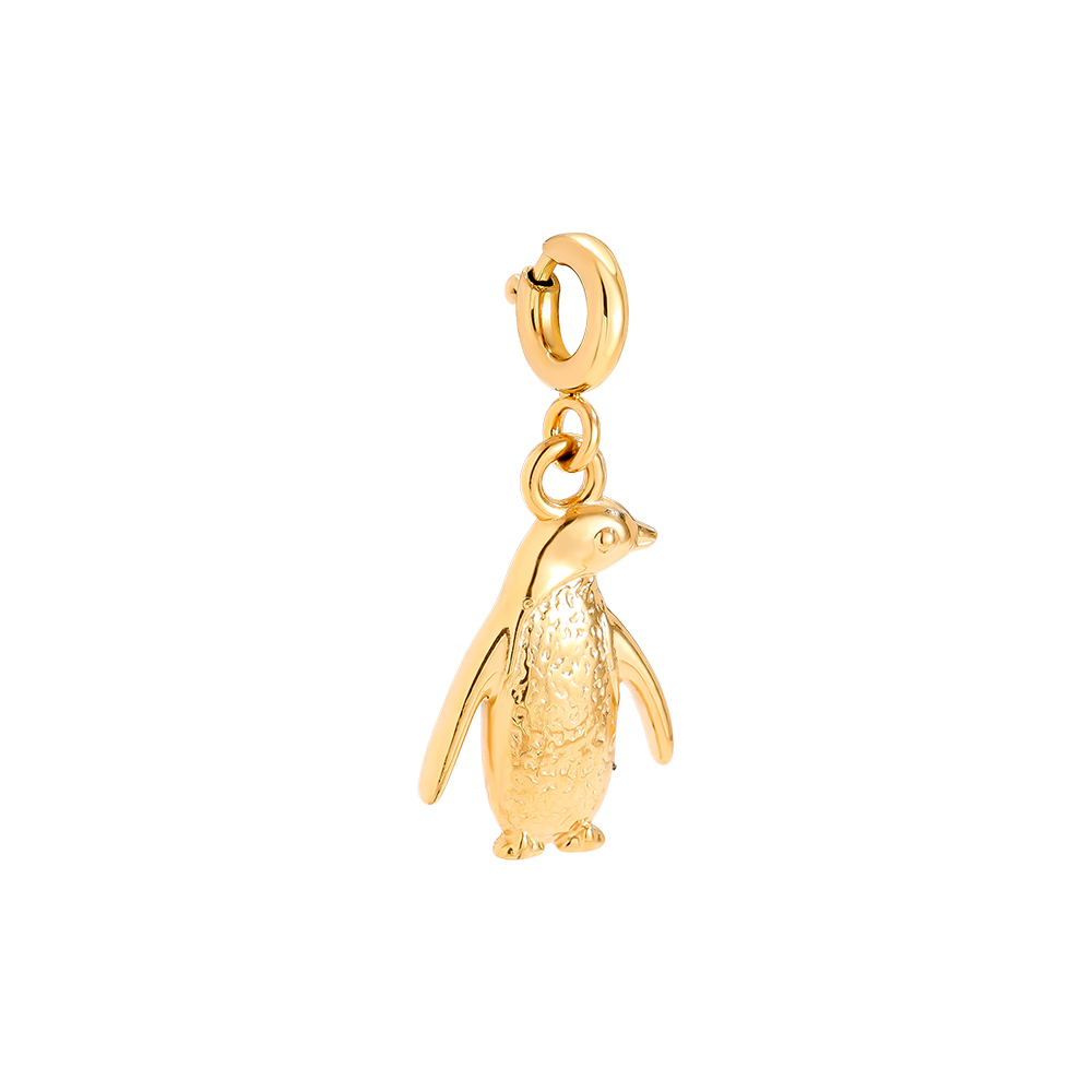 Stainless steel pendant 1.6cm Spring Clasp Penguin