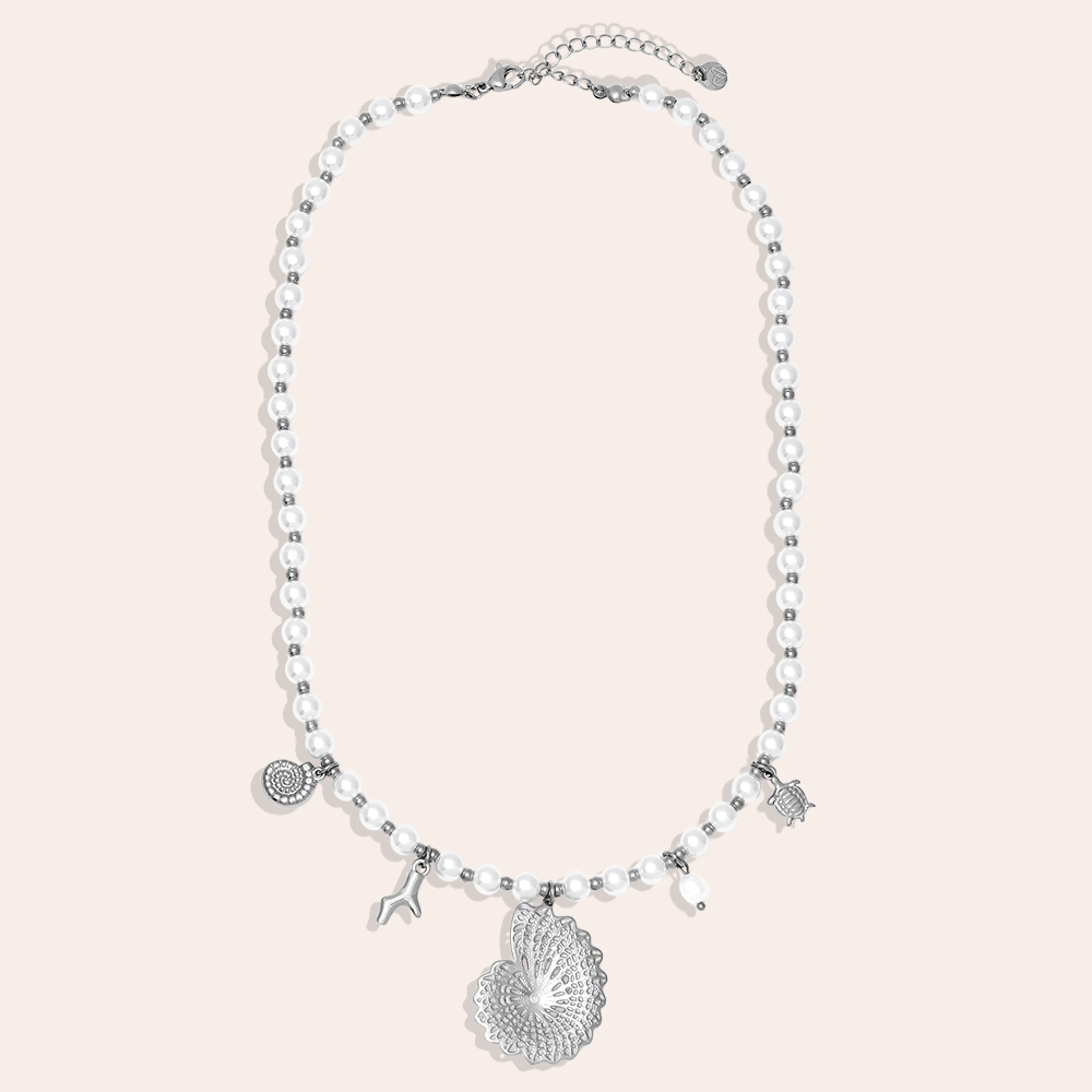 Stainless steel necklace 42cm Ocean Love In Pearl Chain