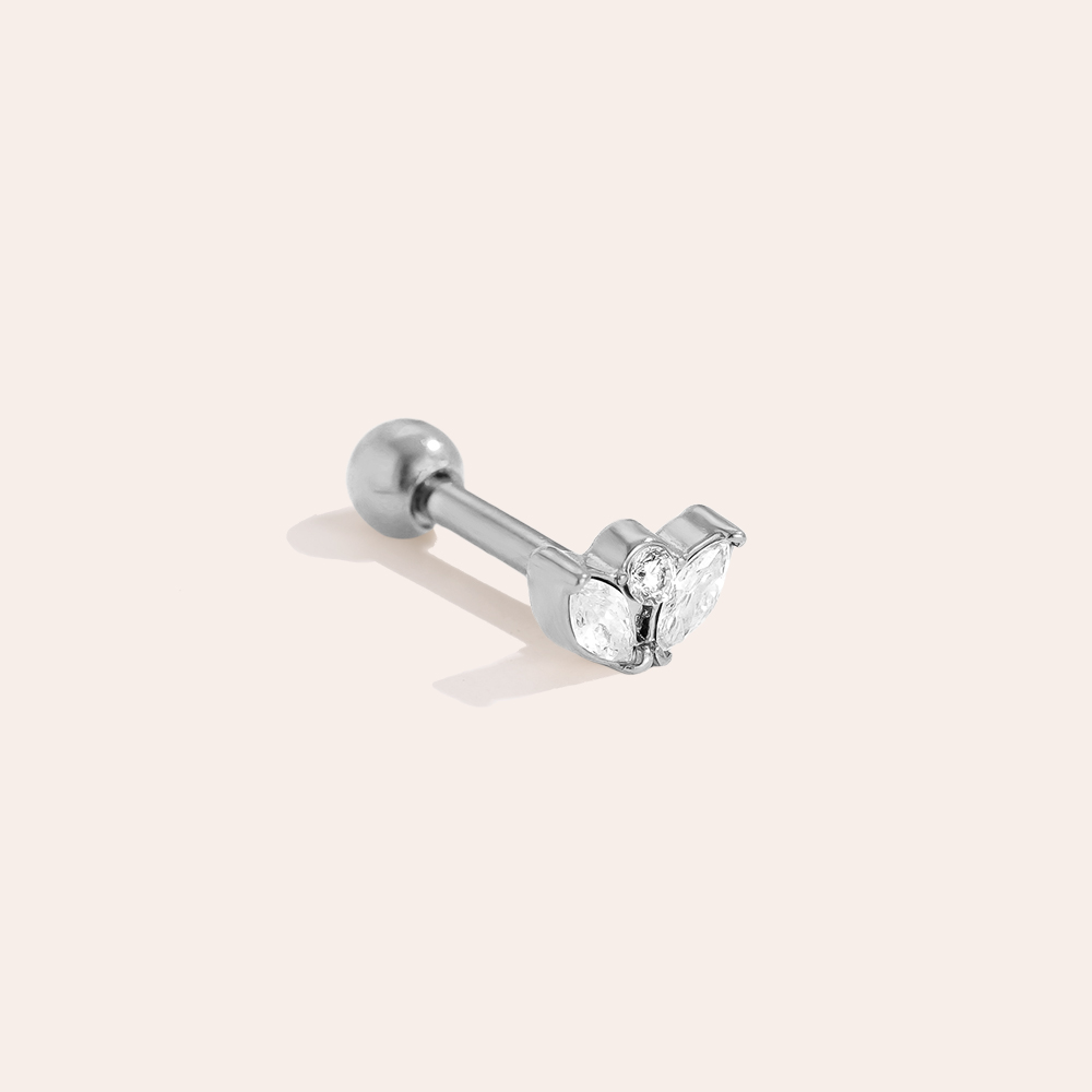 Stainless steel piercing 5mm Mini Diamond Crown