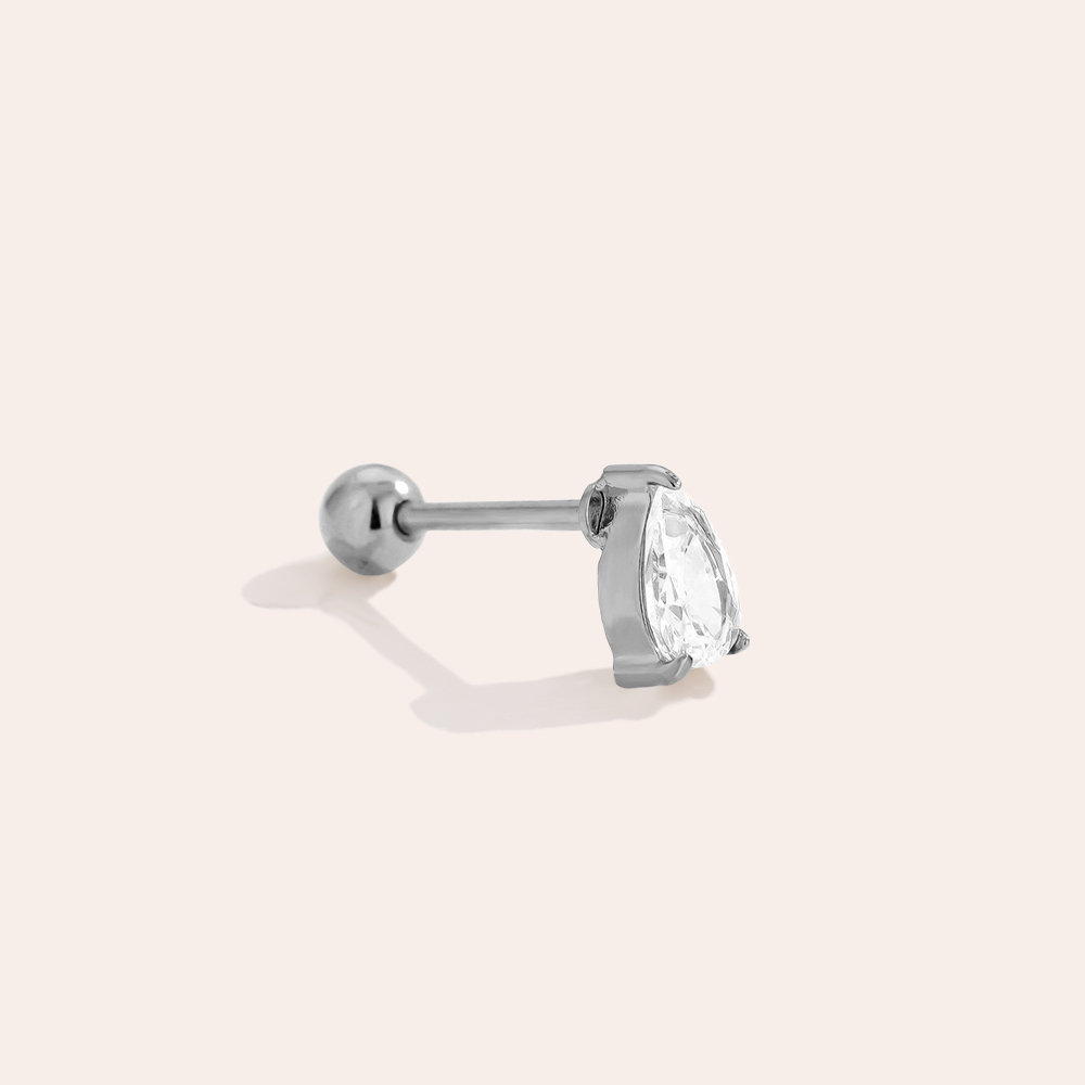 Stainless steel piercing 6mm Mini Diamond Drop