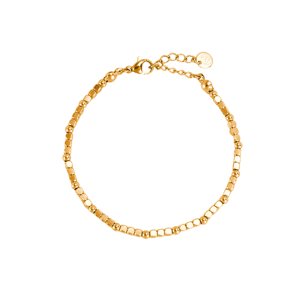 Stainless steel bracelet, 17 cm, plain