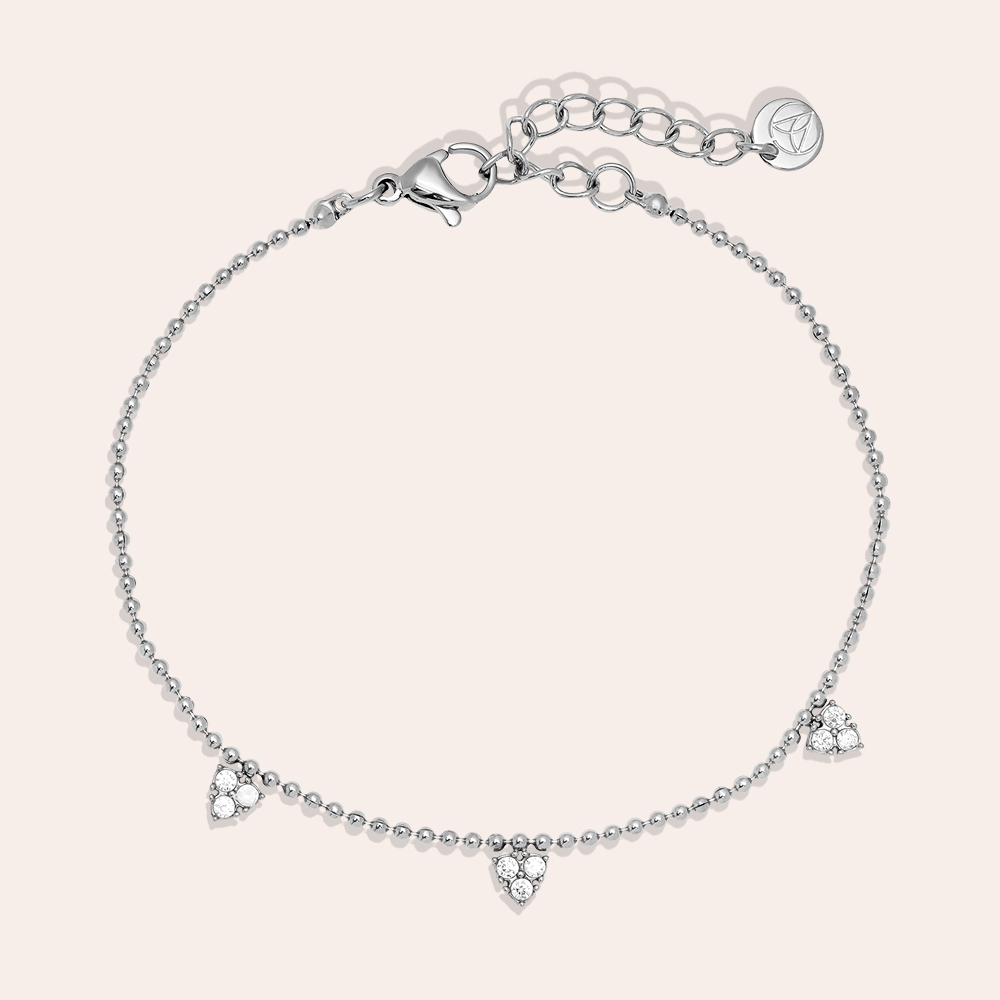 Stainless steel bracelet 15cm Diamond Dots