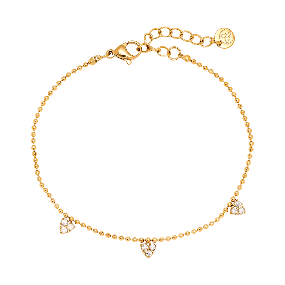 Stainless steel bracelet 15cm Diamond Dots