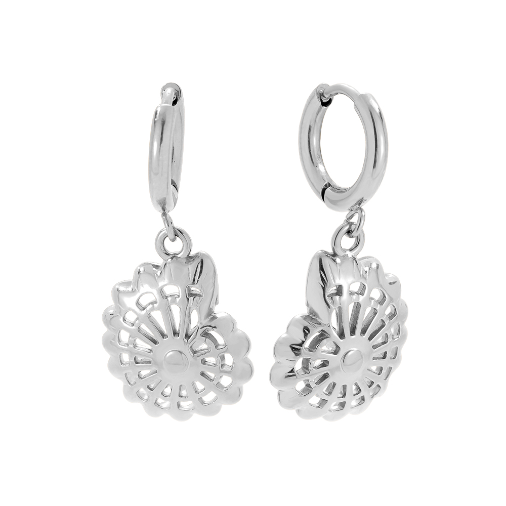 Stainless steel earrings 3.2cm Nice Snail