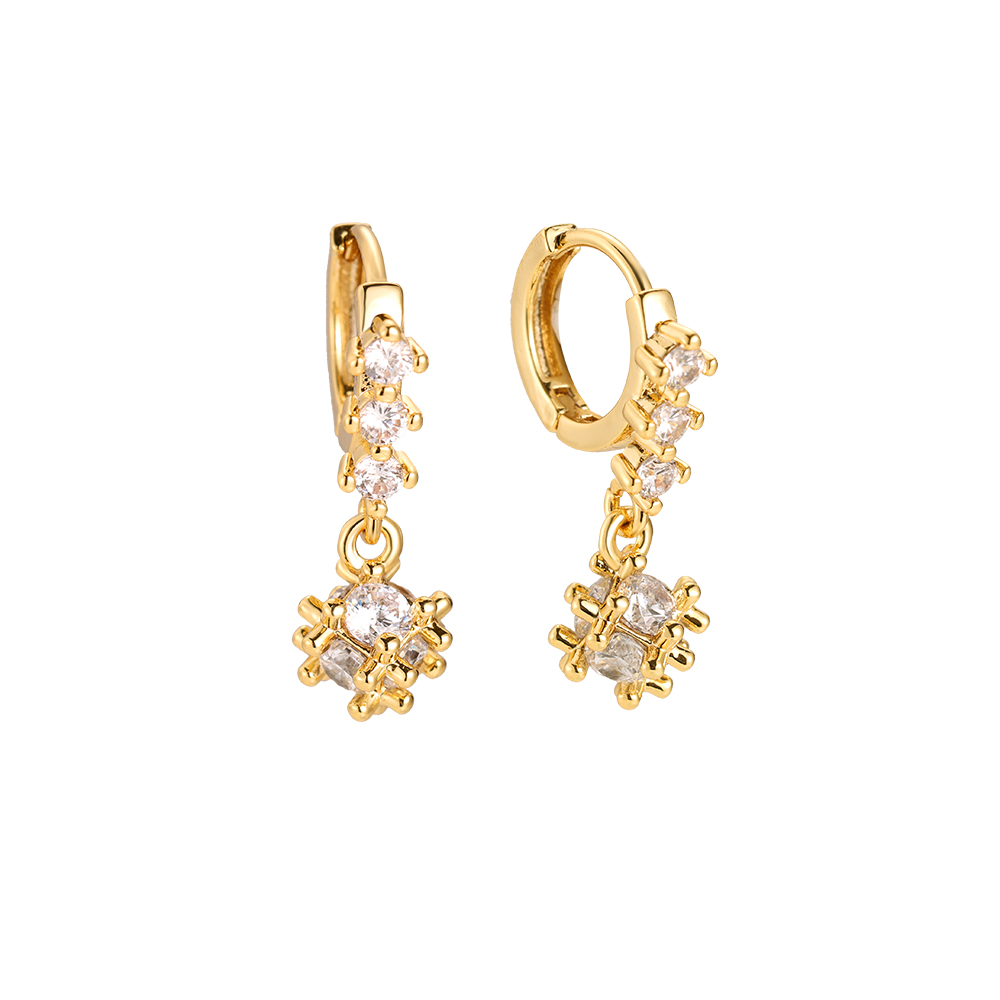 Elegance Diamond Gold-plated Creole