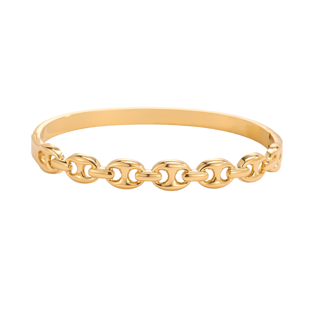 Stainless steel bangle, 6 cm, nose link