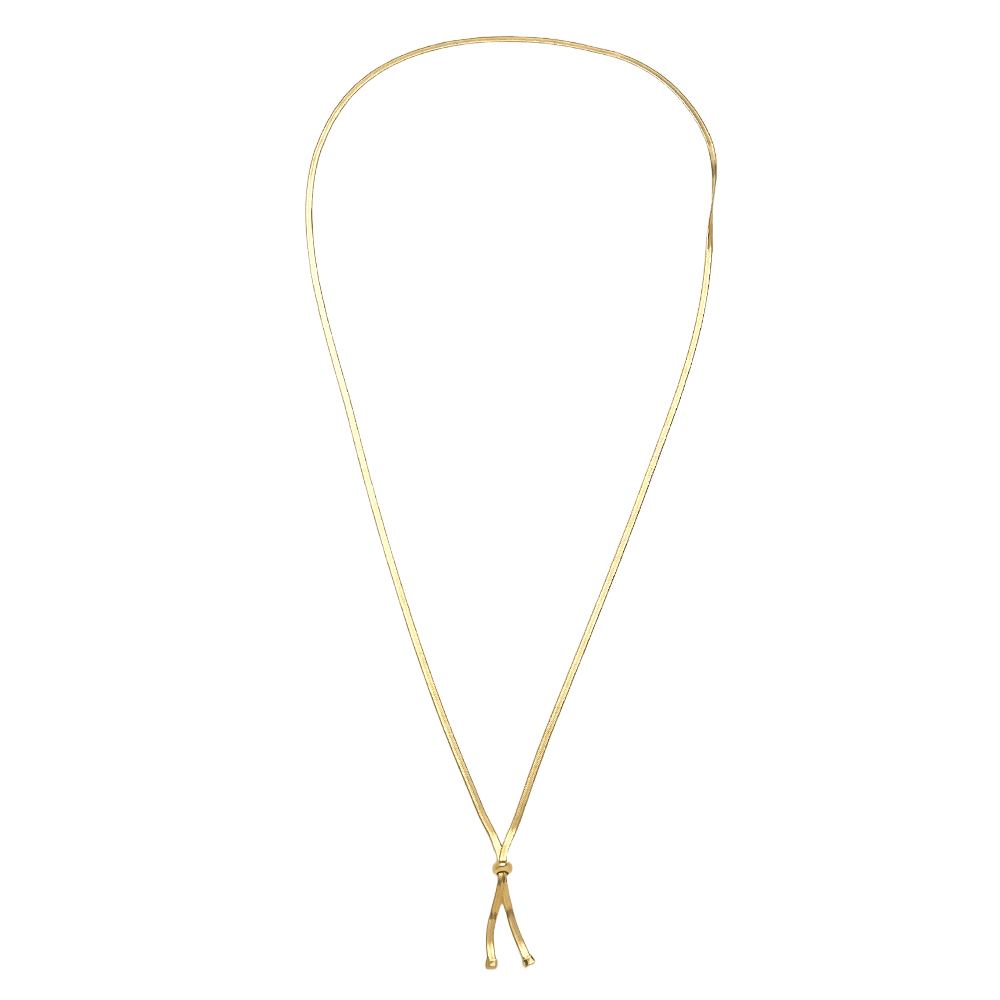 Stainless steel necklace, 49 cm, snakeskin-effect