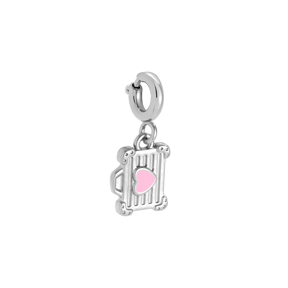 Stainless steel Pendant 1cm Spring Clasp Handbag