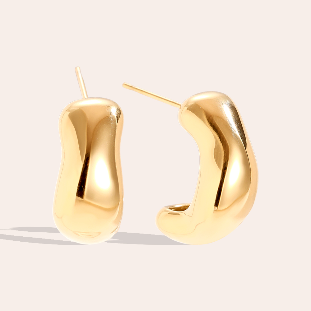 Stainless steel earrings 22*19mm thick hoop
