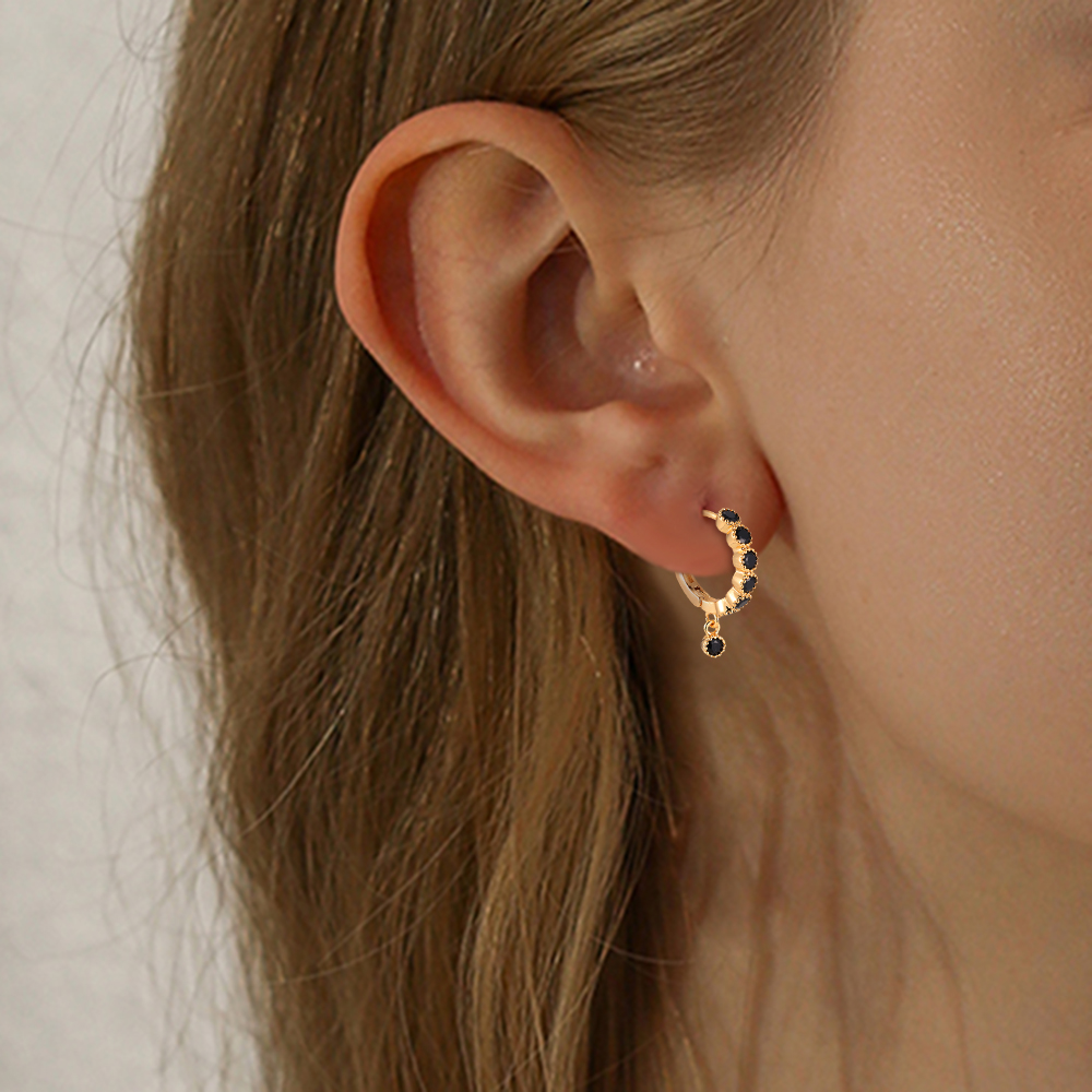 Gold-plated earrings Dame The Diamond