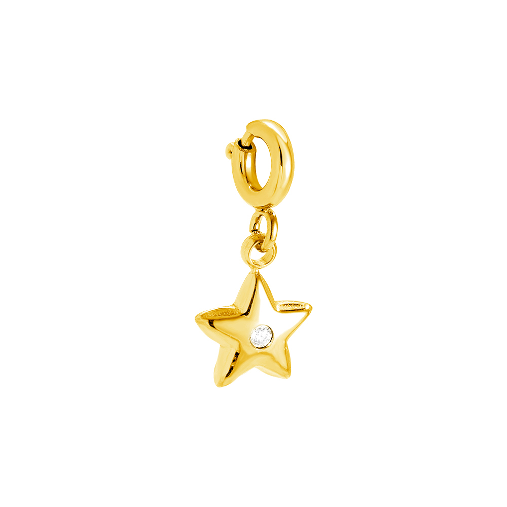 Stainless steel pendant 1cm Spring Clasp Star