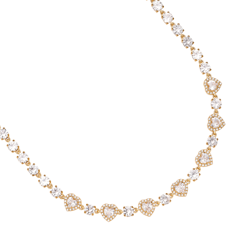 Stainless steel necklace 38cm Perfect Sparkling Diamond