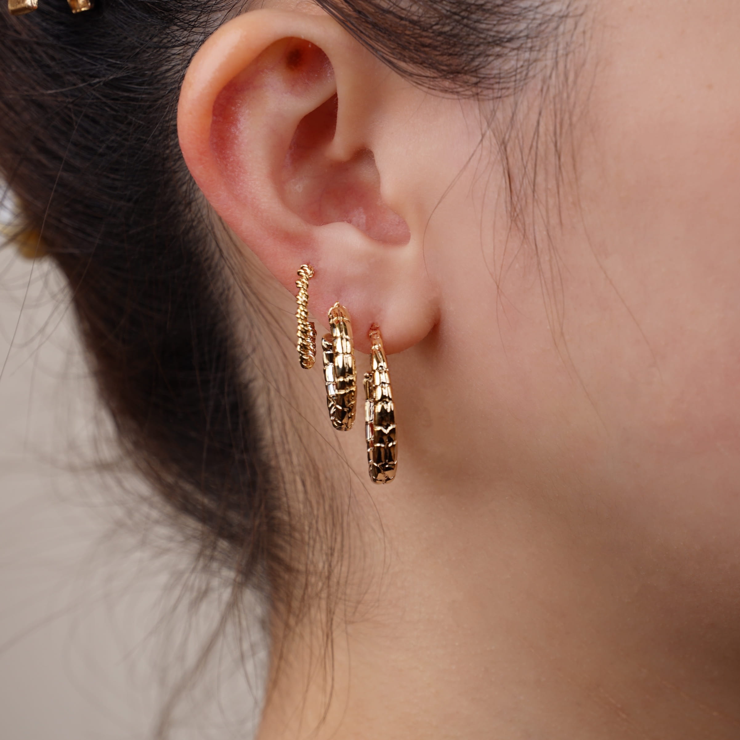 Gold-plated Double Twist earrings