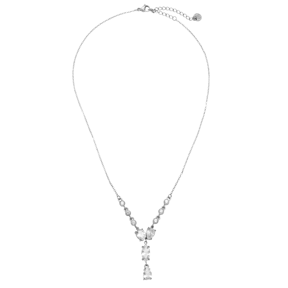 Stainless steel necklace 40cm Fancy Sparkling Diamond