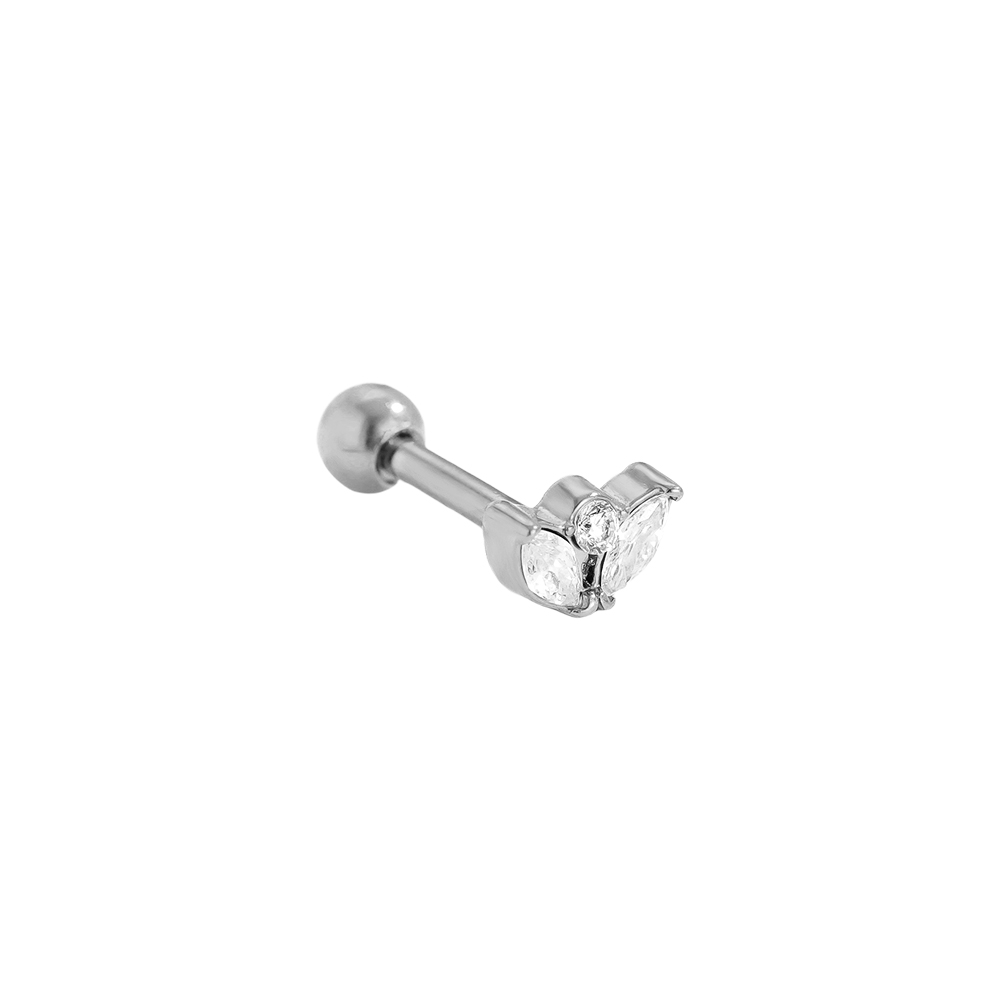 Stainless steel piercing 5mm Mini Diamond Crown