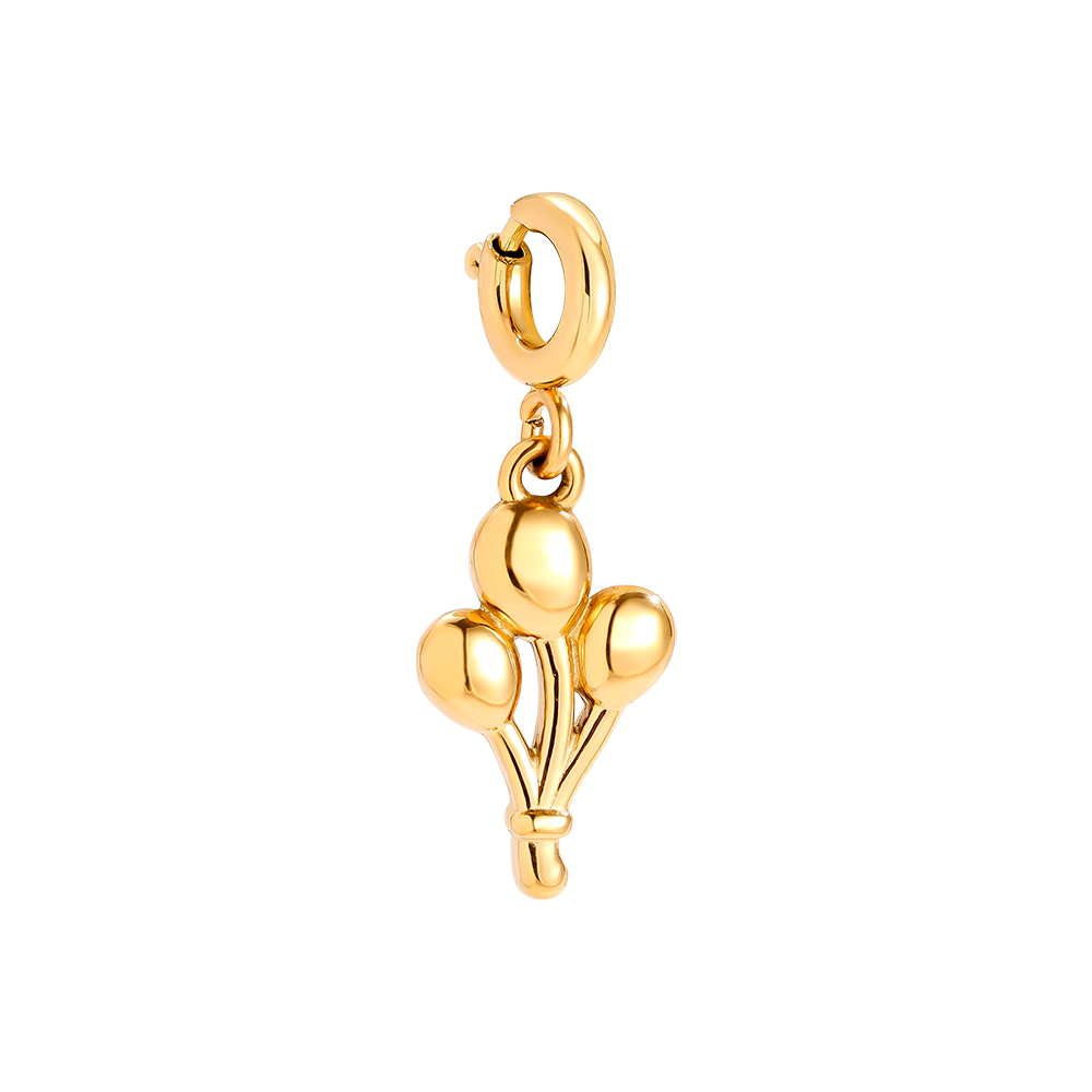 Stainless Steel Pendant 15mm Spring Clasp Three Balloons