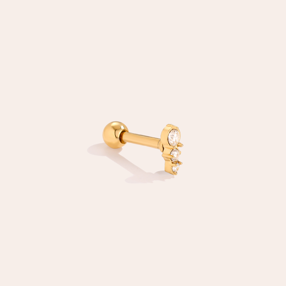 Stainless steel piercing 5mm Three Dots
