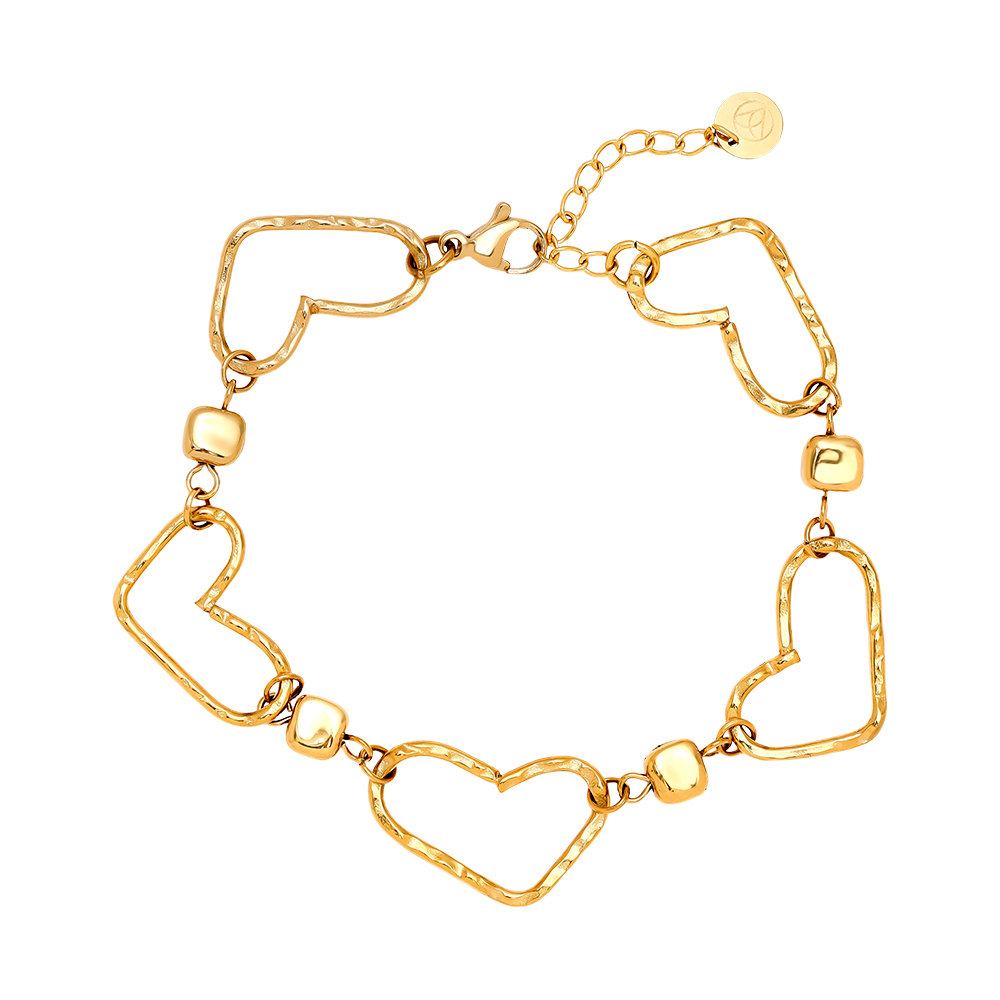 Stainless steel bracelet 17cm Cool Heart Chain